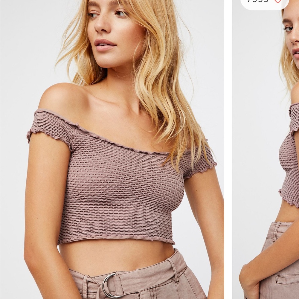 Free People Smock Cropped Top